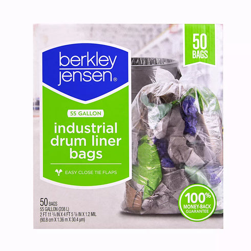 Berkley Jensen Industrial Drum Liner Bags, 50 ct./55 gal.